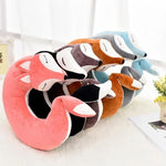 Coussin de voyage original | Renard rose - Vignette | Coussin Malin