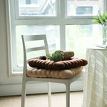 Coussin canapé et chaise original | Biscuit vanille carré - Vignette | Coussin Malin