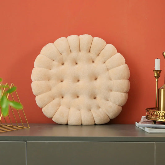 Coussin Malin Coussin original Coussin canapé et chaise original | Biscuit vanille rond