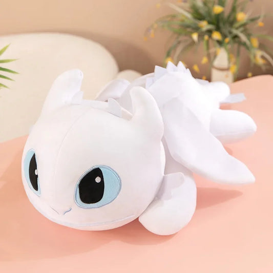 Coussin Malin Coussin original 40cm Gros coussin original fantaisie | Dragon blanc