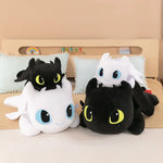 Gros coussin original fantaisie | Dragon noir - Vignette | Coussin Malin