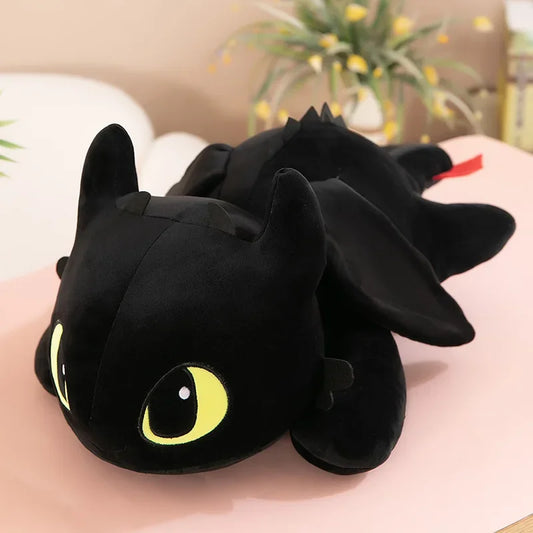 Coussin Malin Coussin original 40cm Gros coussin original fantaisie | Dragon noir