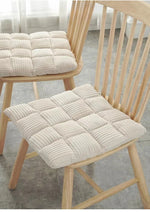 Coussin pour chaise à carreau 42x42cm | Blanc - Vignette | Coussin Malin