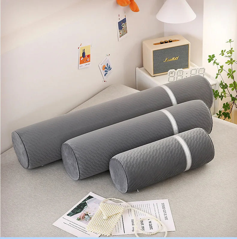 Coussin Malin Coussin tête de lit 18x50cm Gros coussin boudin classique | Gris