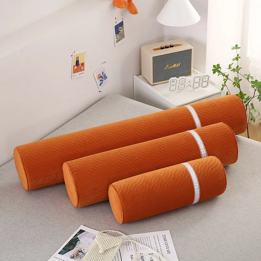 Coussin Malin Coussin tête de lit 18x50cm Gros coussin boudin classique | Orange