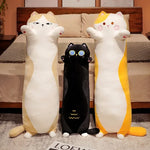 Long coussin tête de lit original | Chat jaune - Vignette | Coussin Malin