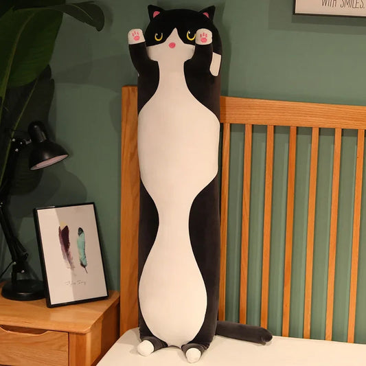 Coussin Malin Coussin tête de lit 50cm Long coussin tête de lit original | Chat noir