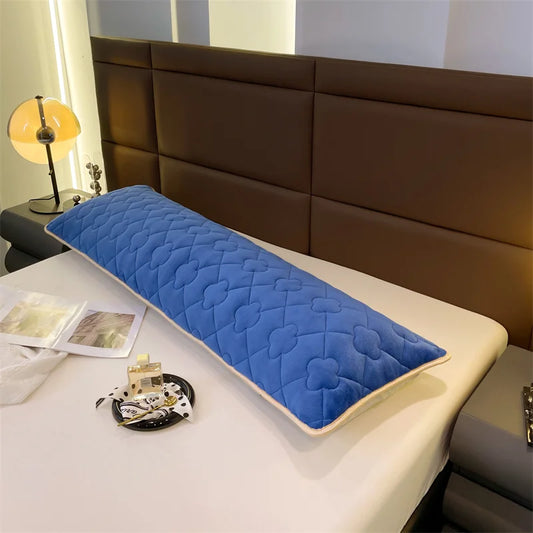 Coussin Malin Coussin tête de lit Longue housse de coussin tête de lit bleue