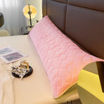 Longue housse de coussin tête de lit rose - Vignette | Coussin Malin