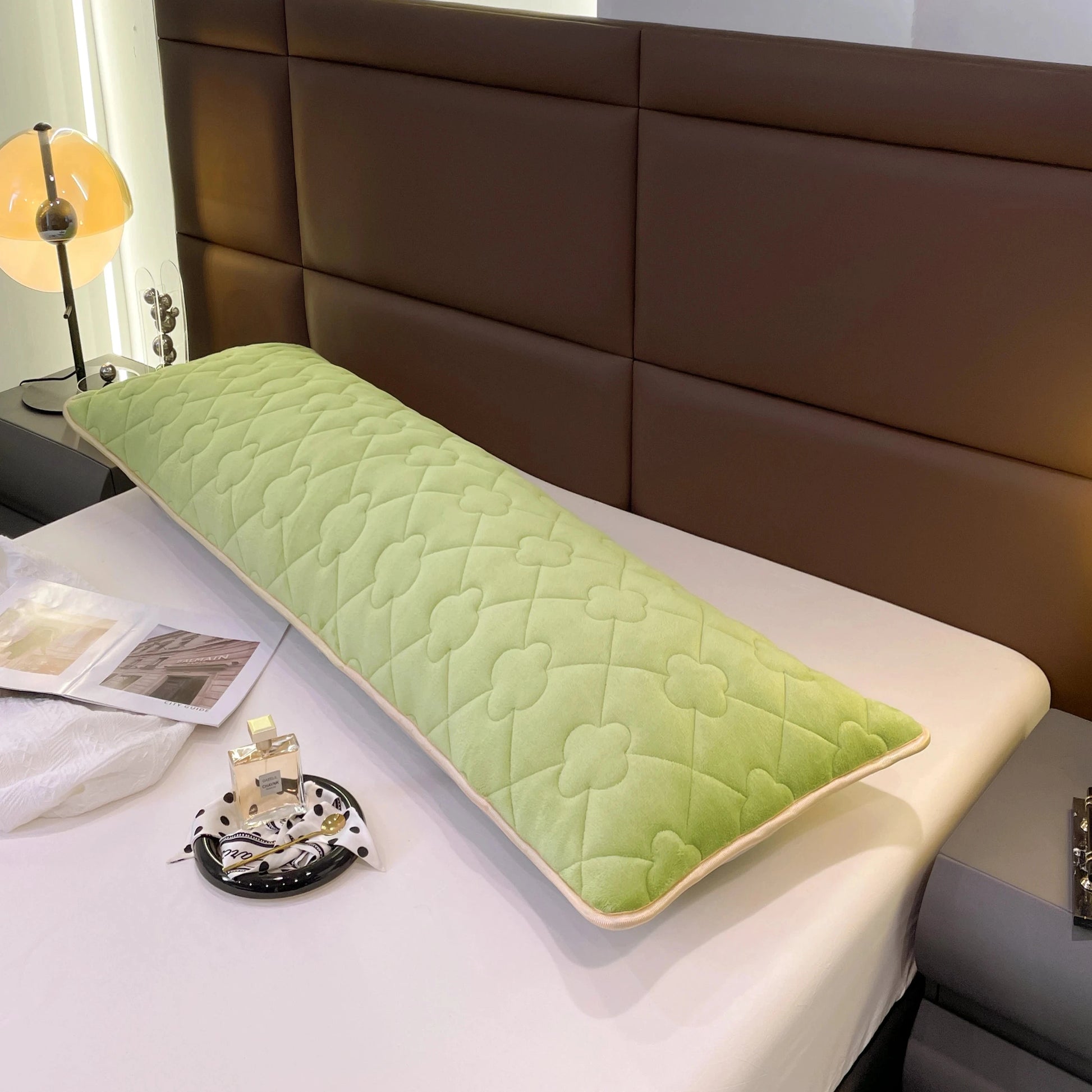 Coussin Malin Coussin tête de lit 120cm Longue housse de coussin tête de lit verte