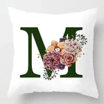 Housse de coussin canapé décoratif lettre | M - Vignette | Coussin Malin