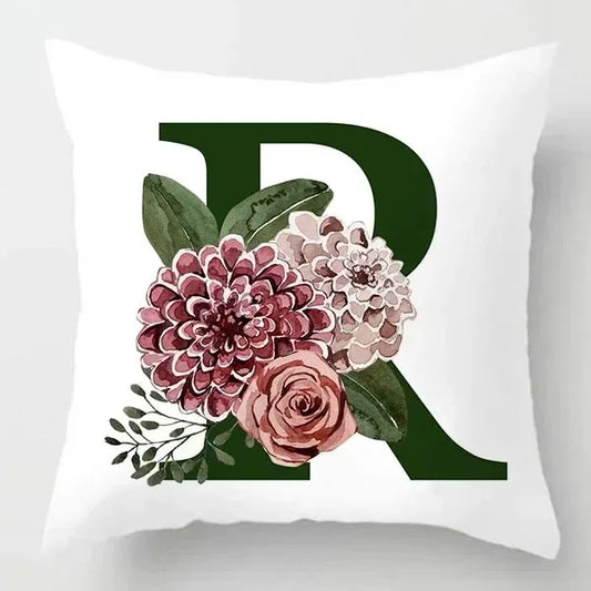 Coussin Malin Housse de coussin canapé décoratif 40x40cm Housse de coussin canapé décoratif lettre | R
