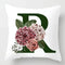 Coussin Malin Housse de coussin canapé décoratif 40x40cm Housse de coussin canapé décoratif lettre | R