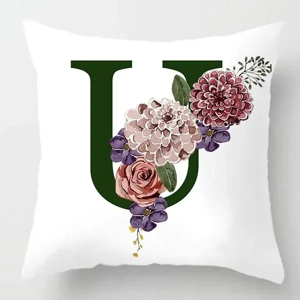 Coussin Malin Housse de coussin canapé décoratif 40x40cm Housse de coussin canapé décoratif lettre | U