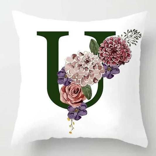 Coussin Malin Housse de coussin canapé décoratif 40x40cm Housse de coussin canapé décoratif lettre | U