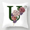 Coussin Malin Housse de coussin canapé décoratif 40x40cm Housse de coussin canapé décoratif lettre | U