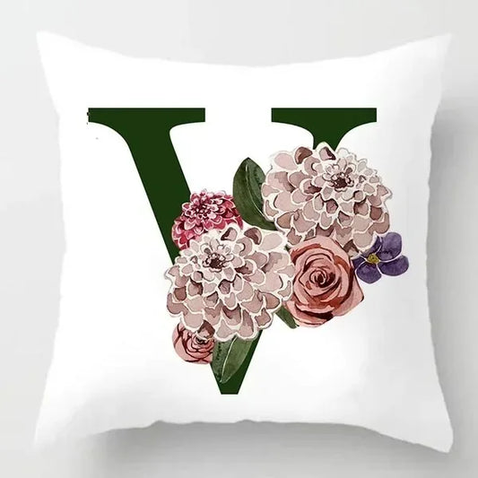 Coussin Malin Housse de coussin canapé décoratif 40x40cm Housse de coussin canapé décoratif lettre | V