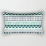 Housse de coussin canapé rectangulaire bleuté | Bandes décoratives - Vignette | Coussin Malin
