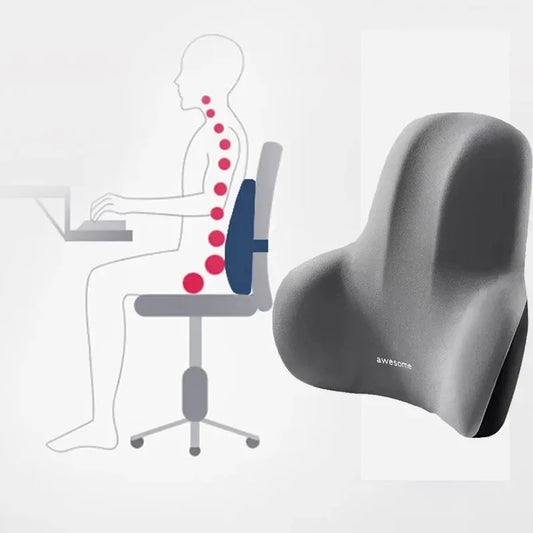 Coussin Malin Memory Foam Lumbar Back Cushion for Car Office Gaming Chairs and Postpartum Waist Support Multi Functional Pain Relief Pillow