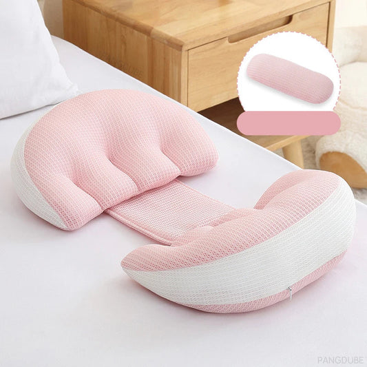 Coussin Malin Pink PANGDUBE Pregnancy Waist Support Pillow for Pregnant Women Sleeping Body Pillow Care for Pregnancy Cushion Adjustable Length