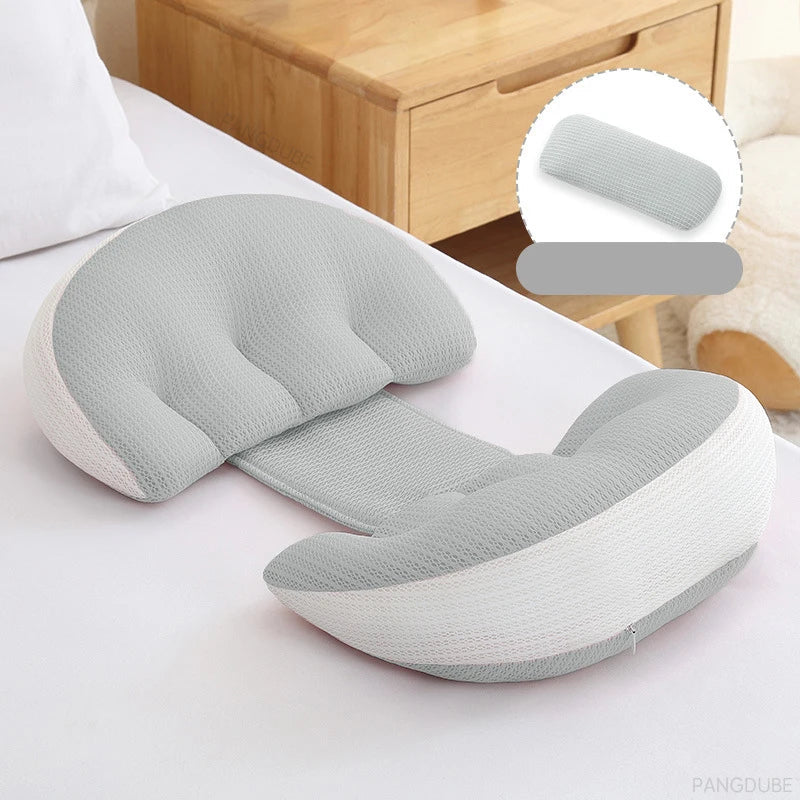 Coussin Malin Grey PANGDUBE Pregnancy Waist Support Pillow for Pregnant Women Sleeping Body Pillow Care for Pregnancy Cushion Adjustable Length