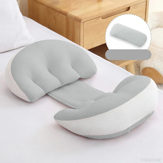 Coussin Malin Grey PANGDUBE Pregnancy Waist Support Pillow for Pregnant Women Sleeping Body Pillow Care for Pregnancy Cushion Adjustable Length