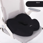 Coussin à mémoire de forme dorsal pour chaise | Assise noir - Vignette | Coussin Malin
