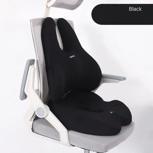 Coussin à mémoire de forme dorsal pour chaise | Complet noir