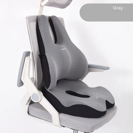 Coussin à mémoire de forme dorsal pour chaise | Complet gris