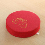 Coussin de méditation déhoussable rond à fleur | Rouge - Vignette | Coussin Malin