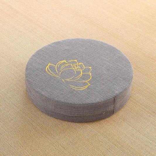 Coussin Malin Gray embroidery / 40X6 CM Yoga Meditate PEP Hard Texture Meditation Cushion Backrest Pillow Japanese Tatami Mat Removable and Washable 40X6CM