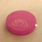 Coussin de méditation déhoussable rond à fleur | Rose - Vignette | Coussin Malin