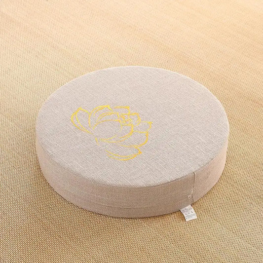 Coussin Malin White embroidery / 40X6 CM Yoga Meditate PEP Hard Texture Meditation Cushion Backrest Pillow Japanese Tatami Mat Removable and Washable 40X6CM