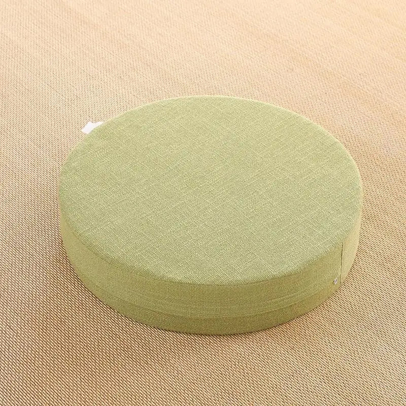 Coussin Malin green / 40X6 CM Yoga Meditate PEP Hard Texture Meditation Cushion Backrest Pillow Japanese Tatami Mat Removable and Washable 40X6CM